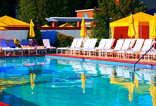 one of the luxury pools at the Four Seasons Hotel, Westlake Village