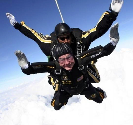 George W. Bush, Sr. parachute jumping