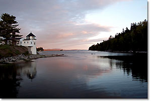 lighthouse at sunset