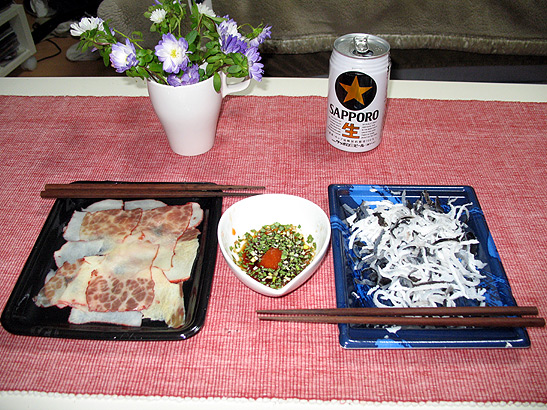 whale steak and fugu (pufferfish)