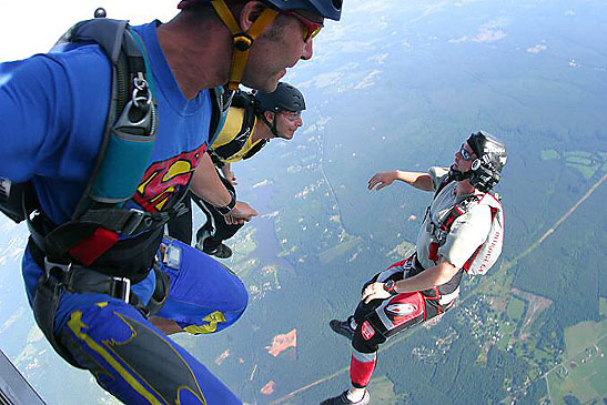skydivers over Virginia
