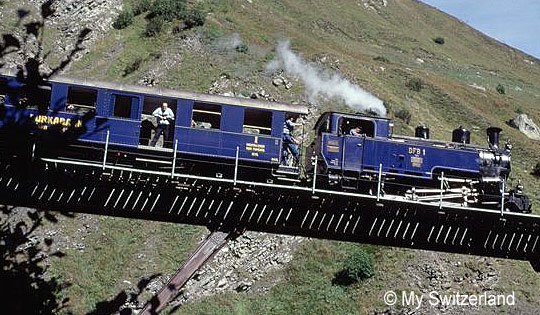 a closer view of the Glacier Express