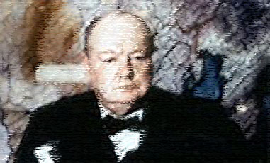 portrait of Sir Winston Churchill