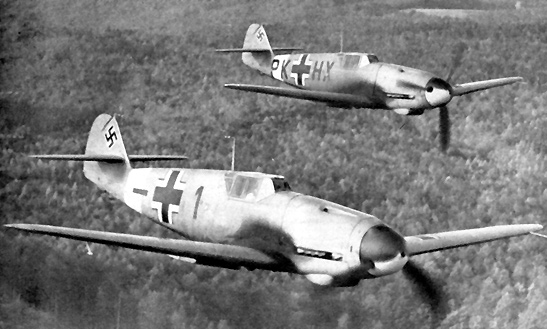 a pair of ME 109 fighters