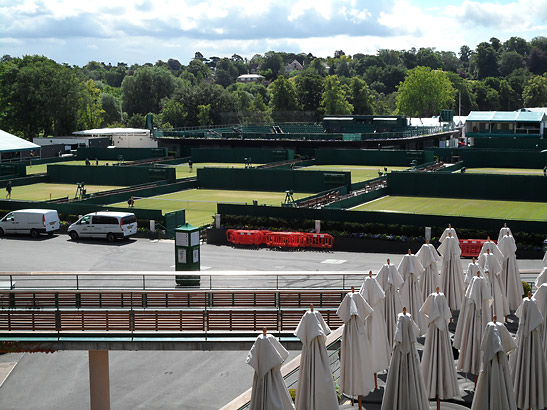 view of courts at Wimbledon