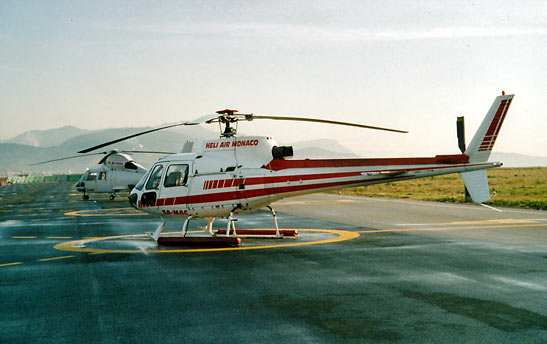 Heli Air Monaco helicopter at Nice airport