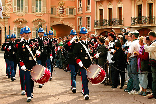 the Changing of the Guard ceremony at Monaco