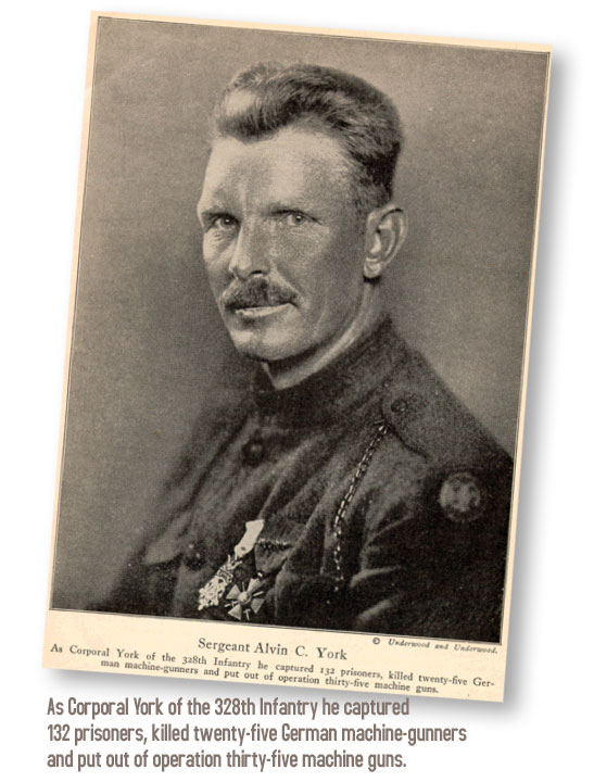 Sgt. Alvin York's picture from a news clip