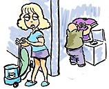laundry caricature