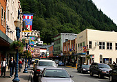 view of a street ini downtown Juneau
