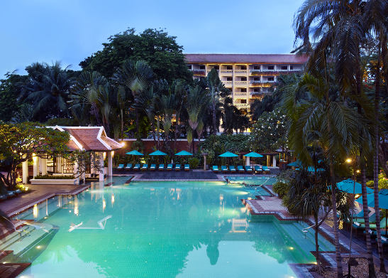 large outdoor pool at the Anantara