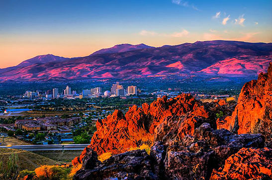 Reno at sunset