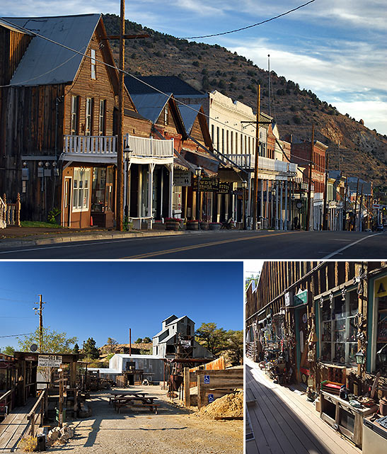 scenes from the Victorian-era town of Virginia City