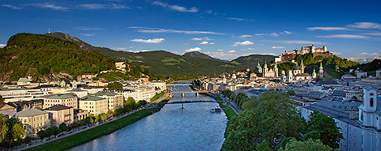 view of Salzburg with the Salzach River