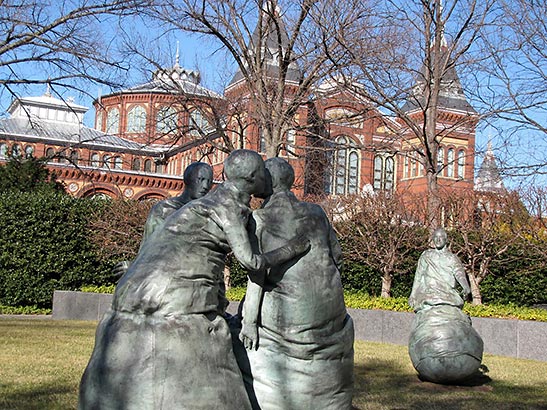 Part of Last Conversation Piece by Juan Munoz, by the Hirshhorn Museum