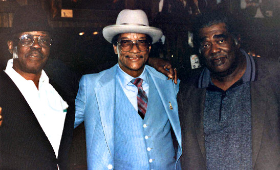 Pinetop Perkins, Hubert Sumlin and Big Daddy Kiinsey at the Palomino, North Hollywood, CA, 1990