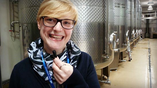 Eva, on-premises wine shop manager at Cellar Castle and a former chef