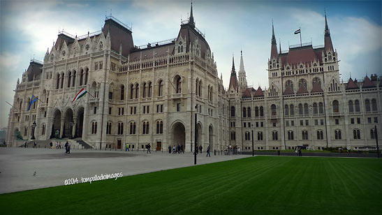 the Hungarian Parliament Building at the Kossuth Lajos Square