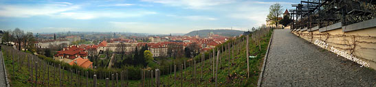 downhill from Prague Castle