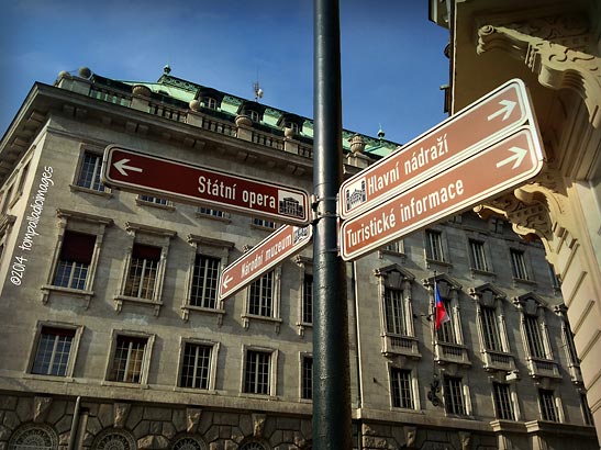 street signs, Prague