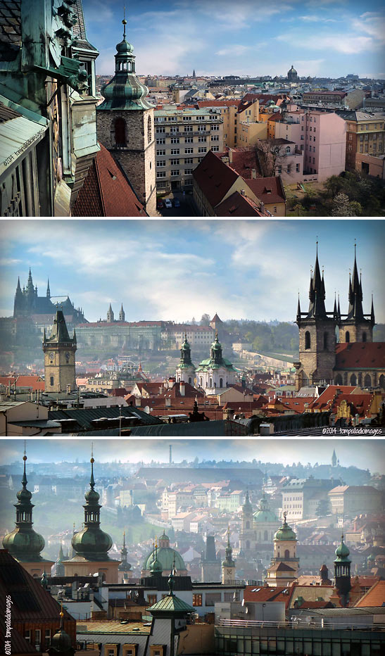 views of Prague from the Jindrisska Tower