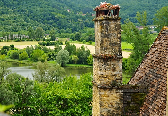 panoramic views of the Dordogne River valley from the Chteau de Beynac