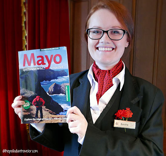 Asheford Castle staff with Co. Mayo travel guide