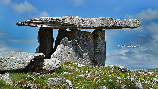 a massive dolmen at The Burren