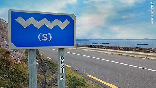 road sign along the Wild Atlantic Way