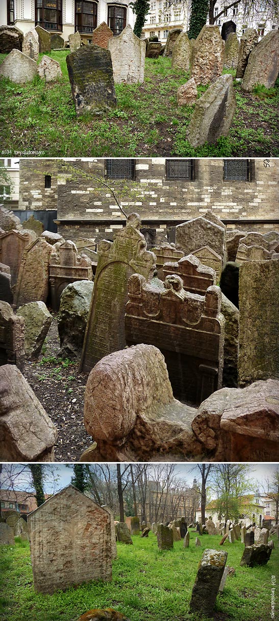 gravestones at the Old Jewish Cemetery