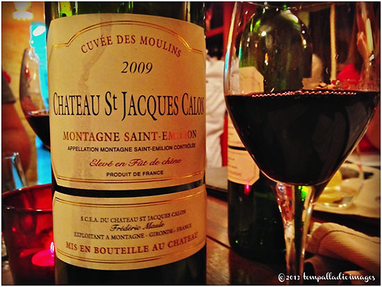 wine from the Chateau Saint Jacques Calon, Montagne