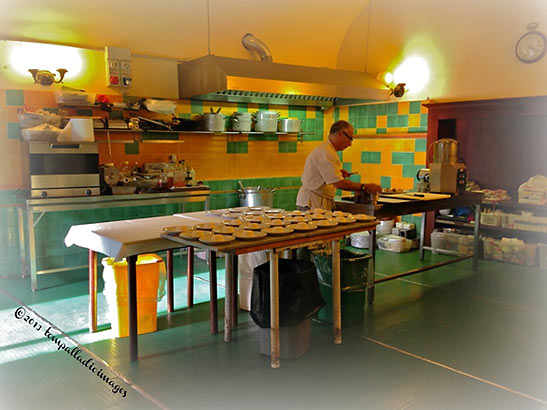 chef at work at Ristorante Zeppelin's kitchen
