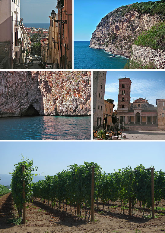 views of the coastline and the towns along the Riviera di Ulisse