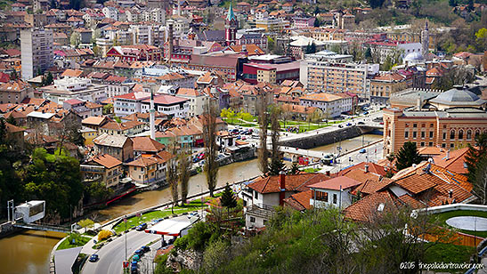 another aerial view of Sarajevo