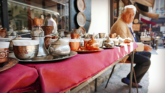 items for sale at Bascarsija in Old Town Sarajevo