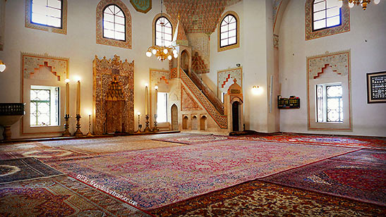 inside the Ottoman-era Gazi Husrev-beg mosque