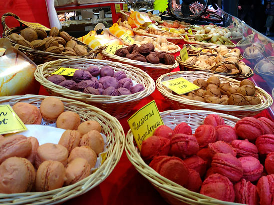 produce at a farmers' market inside the converted Saint Mary's Church, Sarlat-la-Caneda 2