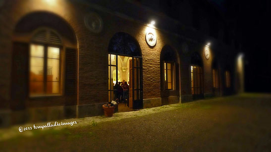 the Tenuta Bichi Borghesi estate at night