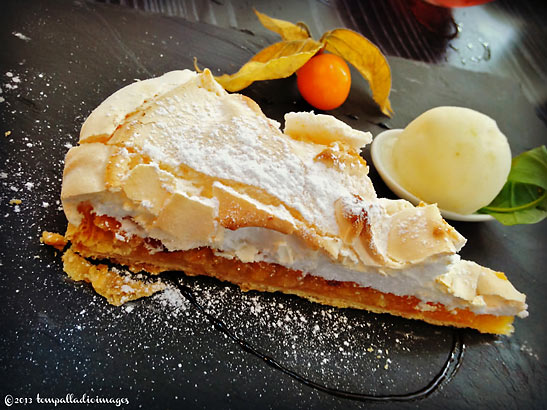 lemon meringue pie at the Les Giron'dines, Saint-Emilion