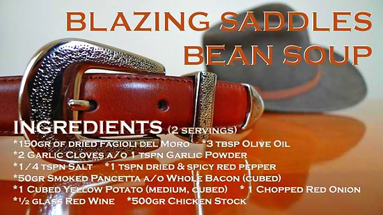 ingredients for Blazing Saddles Bean Soup