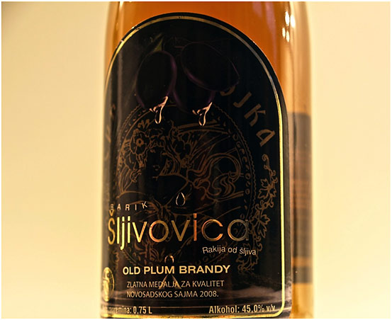 Slivovitz plum brandy