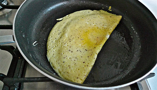 omelette folded over in half