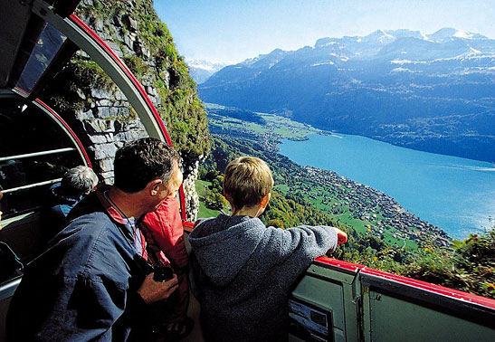view from the Brienz Rothorn steam train