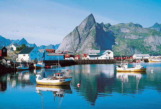 a fishing village in the Lofoten Islands