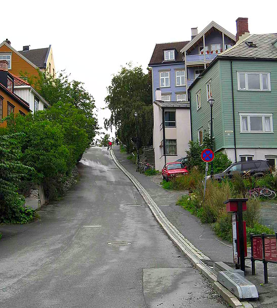 a trampe on a street in  Norway