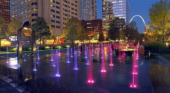 St. Louis City Garden at night