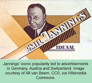 Emil Jannings in an advertisement