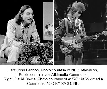 John Lennon and David Bowie in 1974/1975
