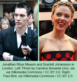 Jonathan Rhys Meyers and Scarlett Johansson