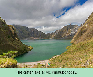 the crater lake at M. Pinatubo, Philippines
